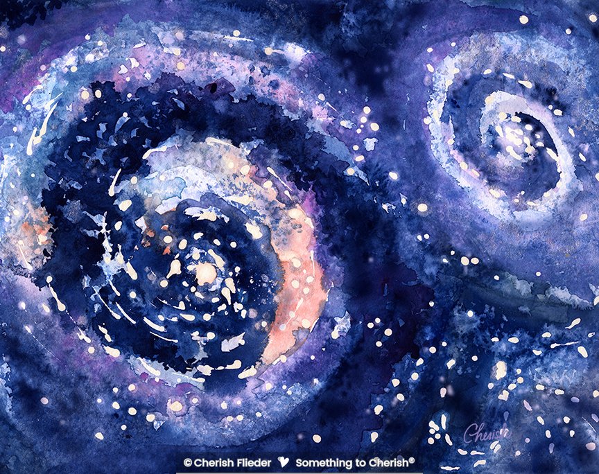 Cosmos C1812-01 Cosmos Sister Galaxies Elements © Cherish Flieder