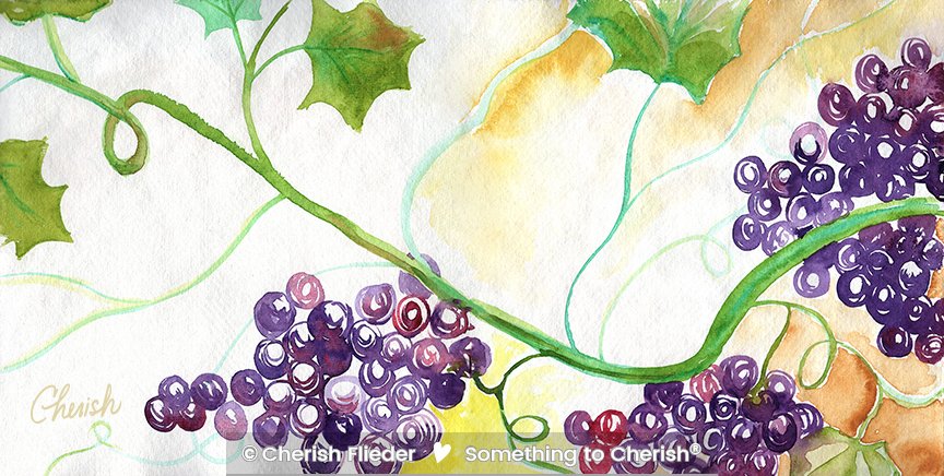 Fruit C1714 Grapevine Love Journal Page Yeshua Collection © Cherish Flieder