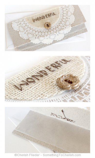 Cherish Flieder, Something to Cherish, handmade, card, greeting, thank you, DIY, craft, step-by-step, lace