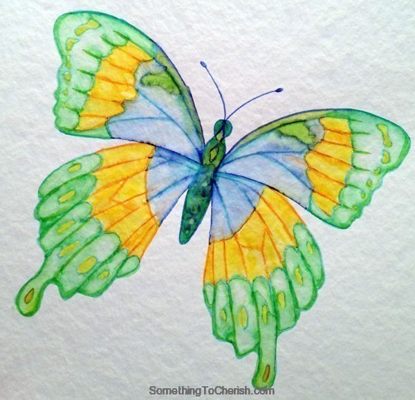 Watercolor Markers Butterfly