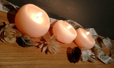 How do I make homemade water balloon candles for fall decor