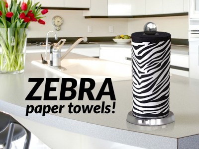 Zebra Paper Towels Invented by Glen Mullins and Designed by Cherish Flieder